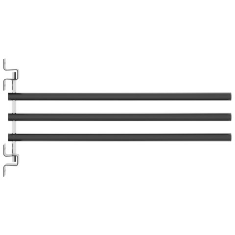 WIESZAK NA CZAPRAKI Z 3 RAMIONAMI CZARNY ŻELAZO