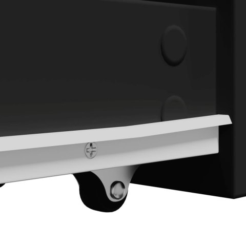 WĄSKA SZAFKA ŁAZIENKOWA NA KÓŁKACH CZARNA