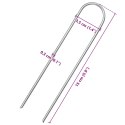 KOŁKI GRUNTOWE W KSZTAŁCIE LITERY U 25 SZT. 15X3,5CM STAL