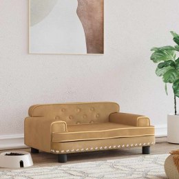 LEGOWISKO DLA PSA BRĄZOWE 70X45X30CM AKSAMIT