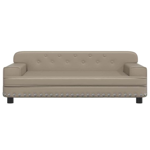 SOFA DLA DZIECI CAPPUCCINO 90X53X30CM SZTUCZNA SKÓRA
