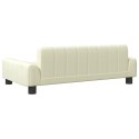 SOFA DLA DZIECI KREMOWA 90X53X30CM SZTUCZNA SKÓRA