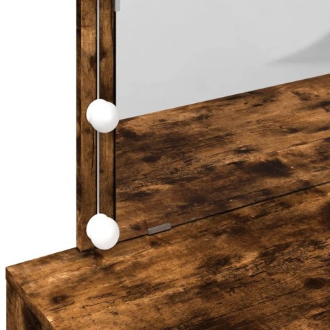 TOALETKA Z OŚWIETLENIEM LED PRZYDYMIONY DĄB 100X40X120CM