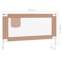 BARIERKA OCHRONNA DO ŁÓŻKA OSŁONA BRAMKA BED RAIL 140X25CM TAUPE