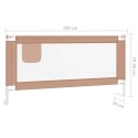 BARIERKA OCHRONNA DO ŁÓŻKA OSŁONA BRAMKA -BED RAIL 180X25CM TAUPE