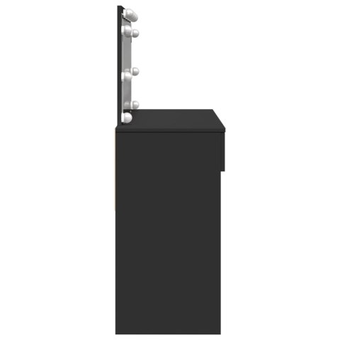 TOALETKA Z OŚWIETLENIEM LED CZARNA 100X40X120CM