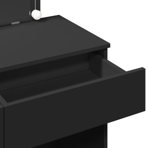 TOALETKA Z OŚWIETLENIEM LED CZARNA 100X40X120CM