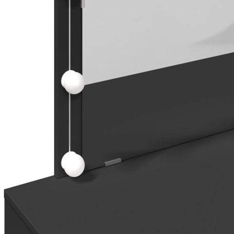 TOALETKA Z OŚWIETLENIEM LED CZARNA 100X40X120CM