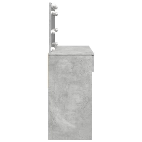 TOALETKA Z OŚWIETLENIEM LED SZAROŚĆ BETONU 100X40X120CM