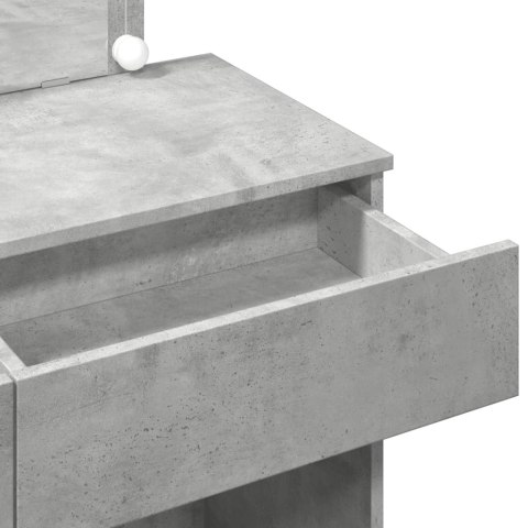 TOALETKA Z OŚWIETLENIEM LED SZAROŚĆ BETONU 100X40X120CM