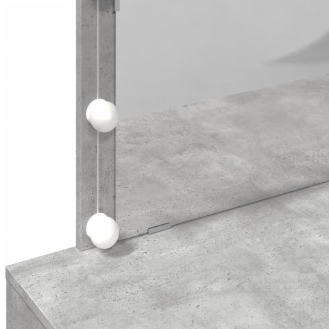 TOALETKA Z OŚWIETLENIEM LED SZAROŚĆ BETONU 100X40X120CM