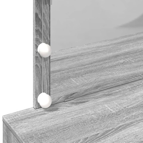 TOALETKA Z OŚWIETLENIEM LED SZARY DĄB SONOMA 100X40X120CM