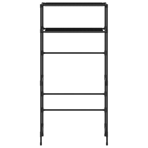 2-POZIOMOWY REGAŁ NAD PRALKĘ CZARNY 69X28X143CM ŻELAZNY