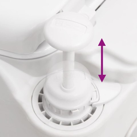 ZINTEGROWANA TOALETA TURYSTYCZNA BIAŁA 24+17 L HDPE I STAL