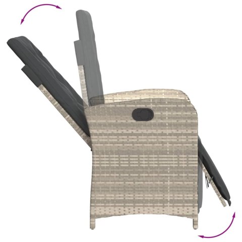 9-CZ. ZESTAW MEBLI OGRODOWYCH Z PODUSZKAMI JASNOSZARY