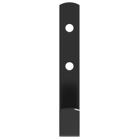 HACZYKI ŚCIENNE KSZTAŁT J 12 SZT. CZARNE STALOWE