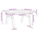 STOLIK KAWOWY Z NOGAMI W KSZTAŁCIE LITERY Y 80X80X45,5CM
