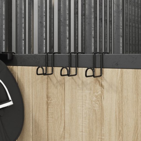 WIESZAKI NA OGŁOWIE KONIA 3 SZT. CZARNE STALOWE