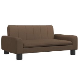 SOFA DLA DZIECI BRĄZOWA 70X45X30CM OBITA TKANINĄ