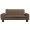 SOFA DLA DZIECI BRĄZOWA 70X45X30CM OBITA TKANINĄ
