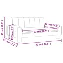 SOFA DLA DZIECI BRĄZOWA 70X45X30CM OBITA TKANINĄ