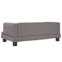 SOFA DLA DZIECI SZARA 80X45X30CM SZTUCZNA SKÓRA