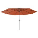 PARASOL OGRODOWY Z LED 400CM TERAKOTA