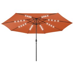 PARASOL OGRODOWY Z LED 400CM TERAKOTA