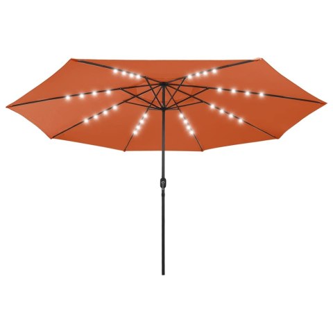 PARASOL OGRODOWY Z LED 400CM TERAKOTA