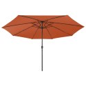 PARASOL OGRODOWY Z LED 400CM TERAKOTA