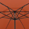 PARASOL OGRODOWY Z LED 400CM TERAKOTA