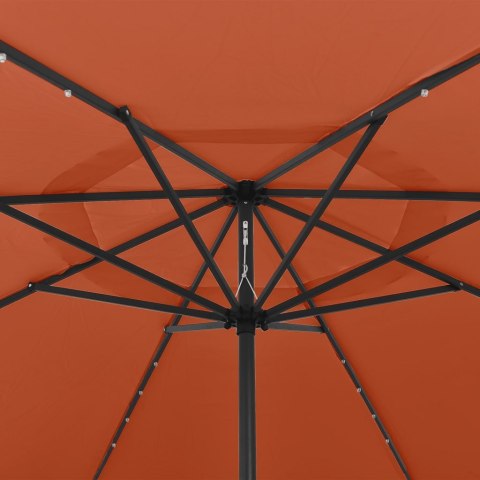 PARASOL OGRODOWY Z LED 400CM TERAKOTA