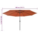 PARASOL OGRODOWY Z LED 400CM TERAKOTA