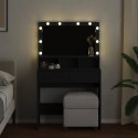 TOALETKA Z OŚWIETLENIEM LED CZARNA 80X41X134,5CM