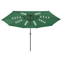 PARASOL OGRODOWY Z LED 400CM ZIELONY