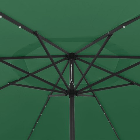 PARASOL OGRODOWY Z LED 400CM ZIELONY