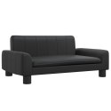 SOFA DLA DZIECI CZARNA 70X45X30CM SZTUCZNA SKÓRA
