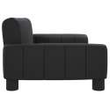SOFA DLA DZIECI CZARNA 70X45X30CM SZTUCZNA SKÓRA