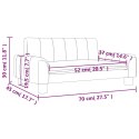 SOFA DLA DZIECI CZARNA 70X45X30CM SZTUCZNA SKÓRA