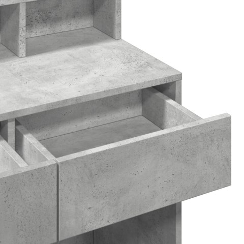 TOALETKA Z OŚWIETLENIEM LED SZAROŚĆ BETONU 80X41X134,5CM