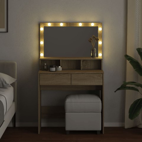 TOALETKA Z OŚWIETLENIEM LED DĄB SONOMA 80X41X134,5CM