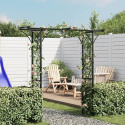 PERGOLA OGRODOWA 200X52X204CM ŻELAZNA CZARNA DO RÓŻ I PNĄCZY