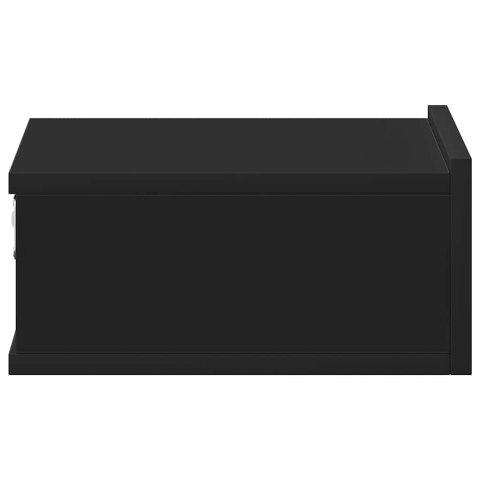 WISZĄCE SZAFKI NOCNE 2 SZT CZARNE 40X30X15CM