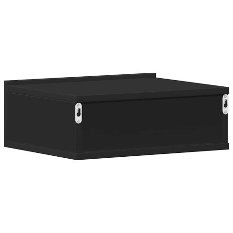 WISZĄCE SZAFKI NOCNE 2 SZT CZARNE 40X30X15CM