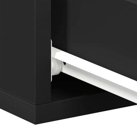 WISZĄCE SZAFKI NOCNE 2 SZT CZARNE 40X30X15CM