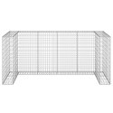 GABIONOWA OSŁONA DO KOSZY NA ŚMIECI STAL 254X100X110CM