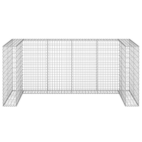 GABIONOWA OSŁONA DO KOSZY NA ŚMIECI STAL 254X100X110CM