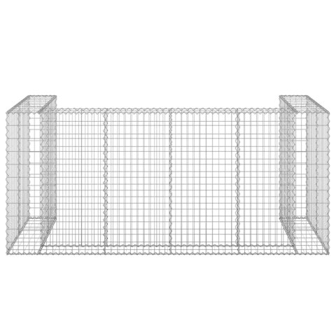 GABIONOWA OSŁONA DO KOSZY NA ŚMIECI STAL 254X100X110CM