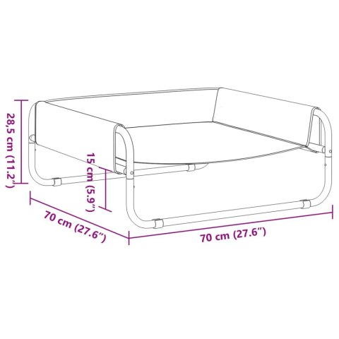 LEGOWISKO DLA PSA ANTRACYTOWE TKANINA OXFORD I STAL