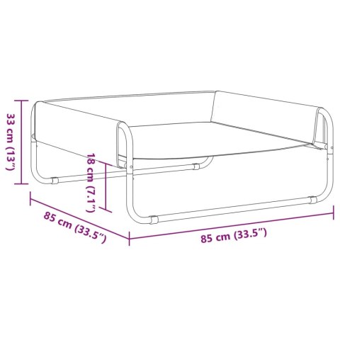 LEGOWISKO DLA PSA ANTRACYTOWE TKANINA OXFORD I STAL